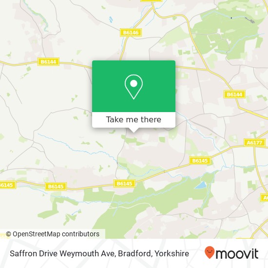 Saffron Drive Weymouth Ave, Bradford map