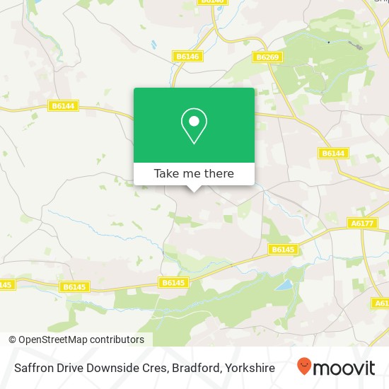 Saffron Drive Downside Cres, Bradford map