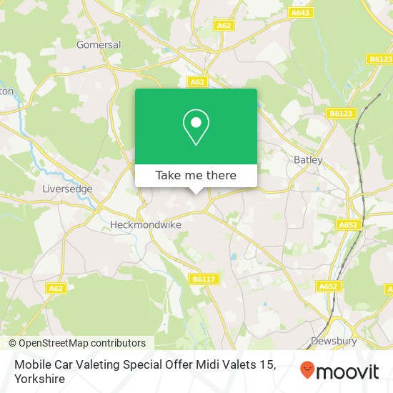 Mobile Car Valeting Special Offer Midi Valets 15 map