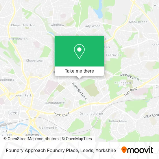 Foundry Approach Foundry Place, Leeds map