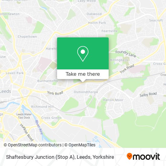 Shaftesbury Junction (Stop A), Leeds map