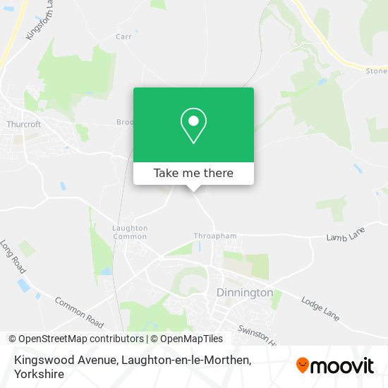 Kingswood Avenue, Laughton-en-le-Morthen map