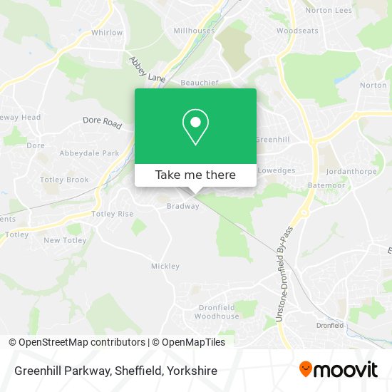 Greenhill Parkway, Sheffield map