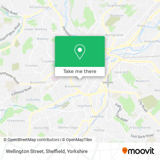 Wellington Street, Sheffield map