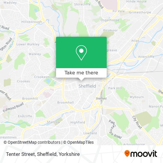 Tenter Street, Sheffield map