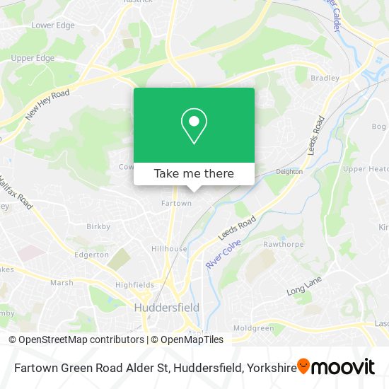 Fartown Green Road Alder St, Huddersfield map