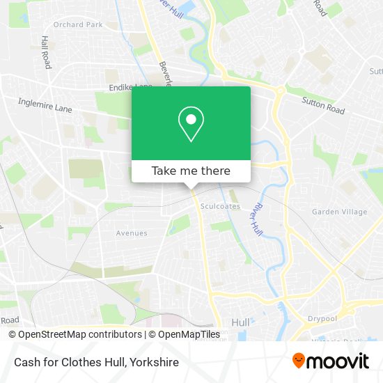 Cash for Clothes Hull map