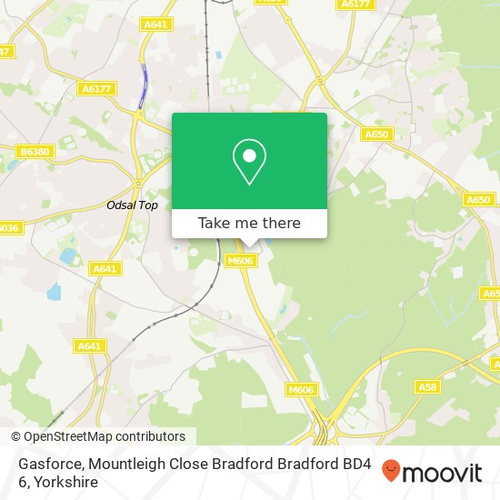 Gasforce, Mountleigh Close Bradford Bradford BD4 6 map