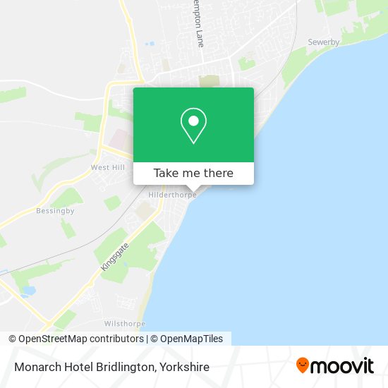 Monarch Hotel Bridlington map