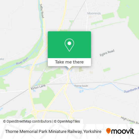 Thorne Memorial Park Miniature Railway map