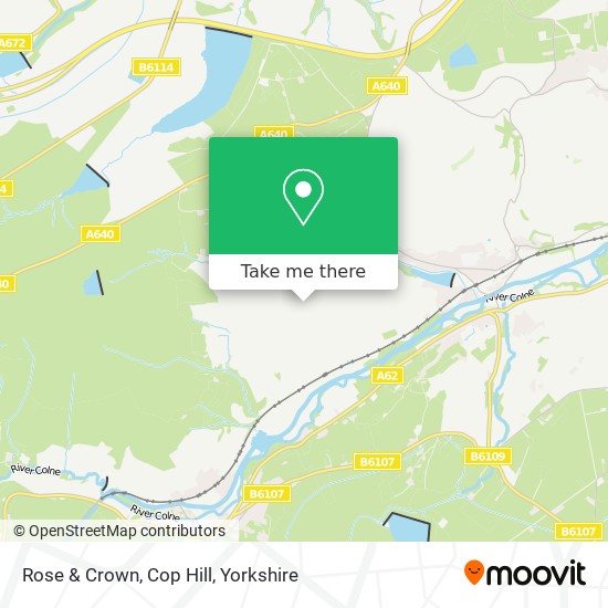 Rose & Crown, Cop Hill map