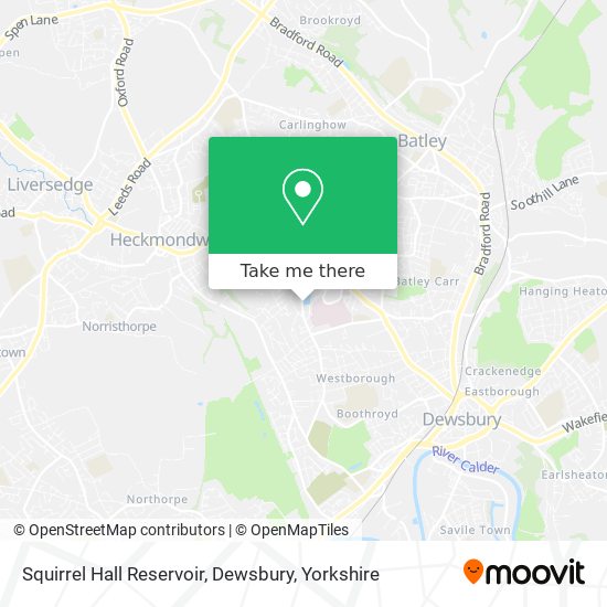 Squirrel Hall Reservoir, Dewsbury map