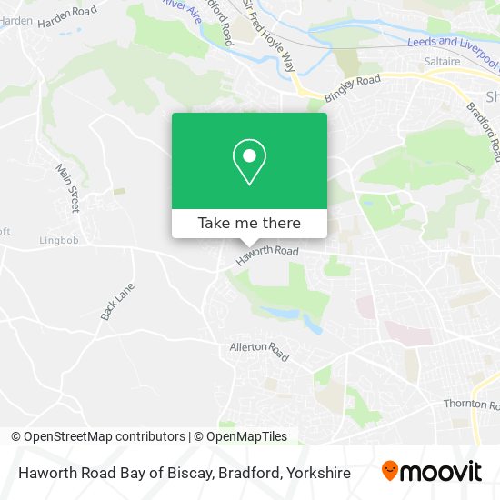 Haworth Road Bay of Biscay, Bradford map