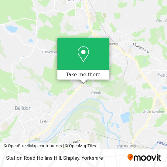 Station Road Hollins Hill, Shipley map