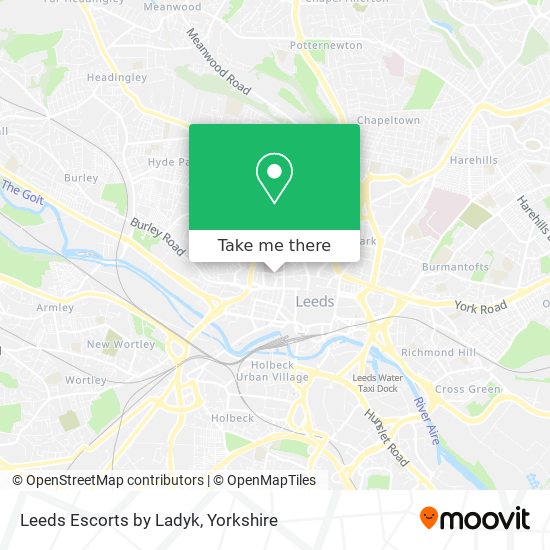 Leeds Escorts by Ladyk map