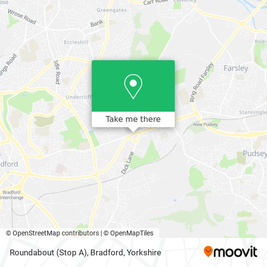 Roundabout (Stop A), Bradford map