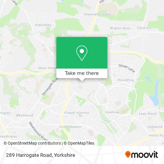 289 Harrogate Road map