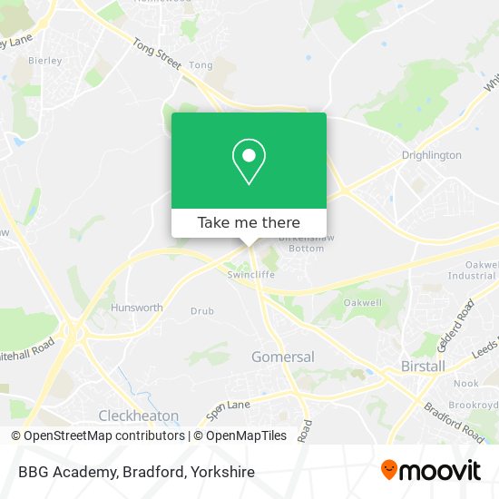 BBG Academy, Bradford map