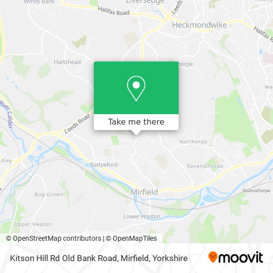 Kitson Hill Rd Old Bank Road, Mirfield map