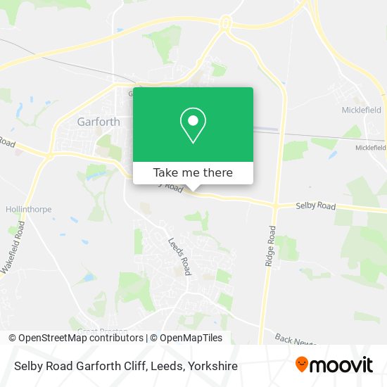 Selby Road Garforth Cliff, Leeds map