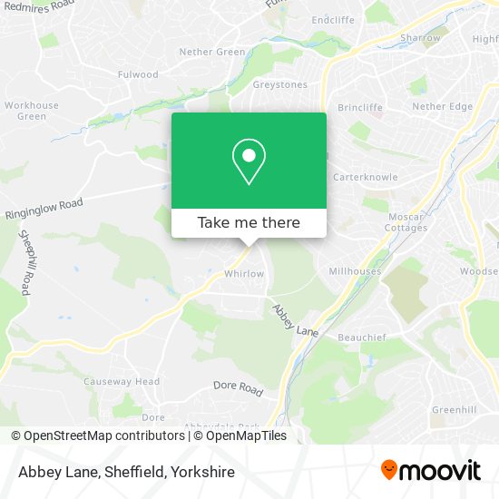 Abbey Lane, Sheffield map