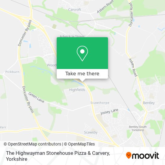 The Highwayman Stonehouse Pizza & Carvery map