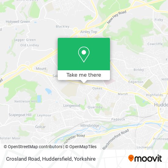 Crosland Road, Huddersfield map