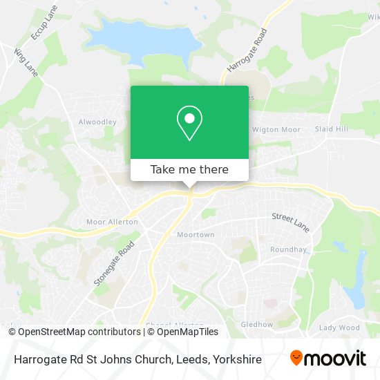 Harrogate Rd St Johns Church, Leeds map