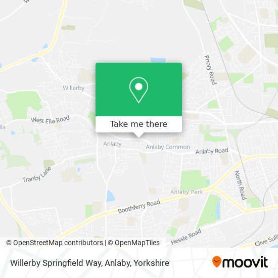 Willerby Springfield Way, Anlaby map