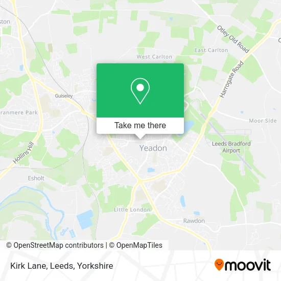 Kirk Lane, Leeds map