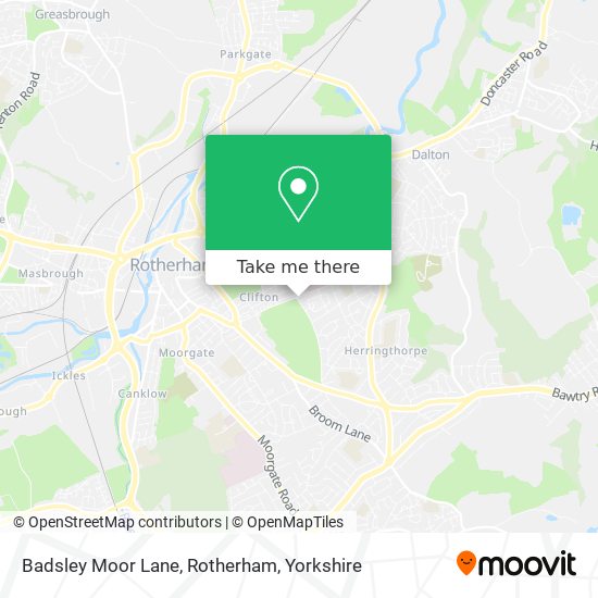 Badsley Moor Lane, Rotherham map