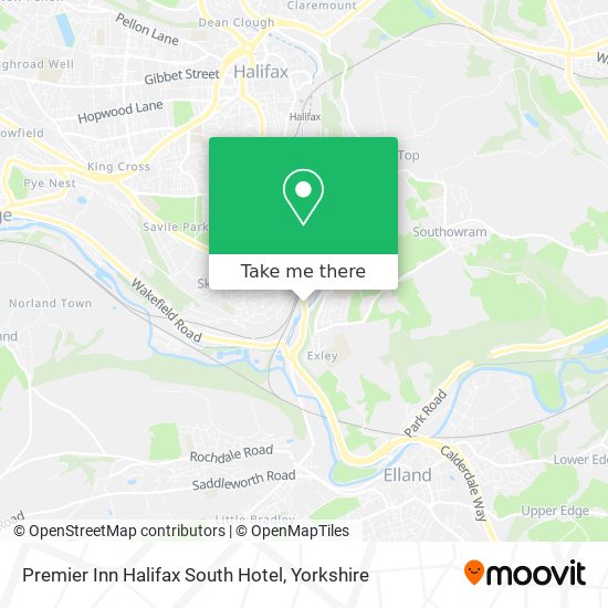 Premier Inn Halifax South Hotel map