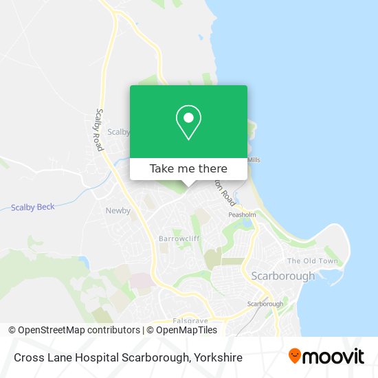 Cross Lane Hospital Scarborough map