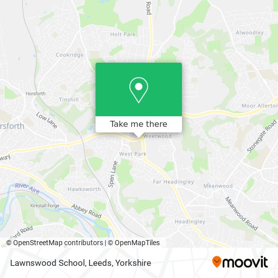 Lawnswood School, Leeds map
