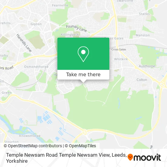 Temple Newsam Road Temple Newsam View, Leeds map