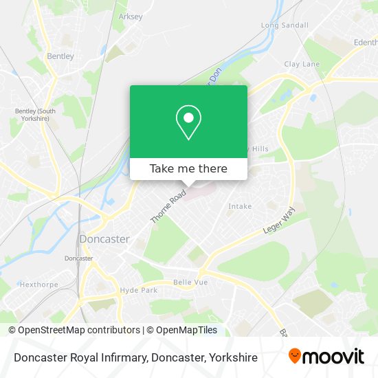 Doncaster Royal Infirmary, Doncaster map