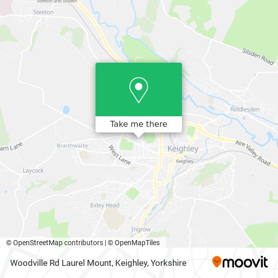Woodville Rd Laurel Mount, Keighley map
