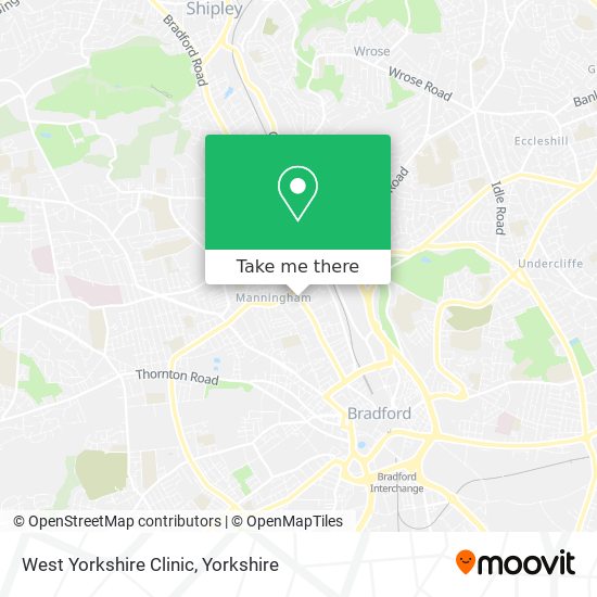 West Yorkshire Clinic map