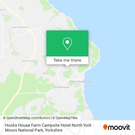 Hooks House Farm Campsite Hotel North York Moors National Park map