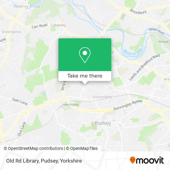 Old Rd Library, Pudsey map