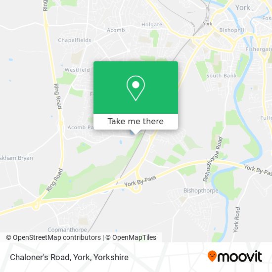 Chaloner's Road, York map