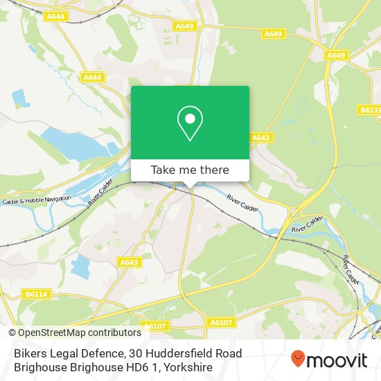 Bikers Legal Defence, 30 Huddersfield Road Brighouse Brighouse HD6 1 map