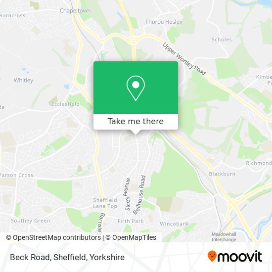 Beck Road, Sheffield map
