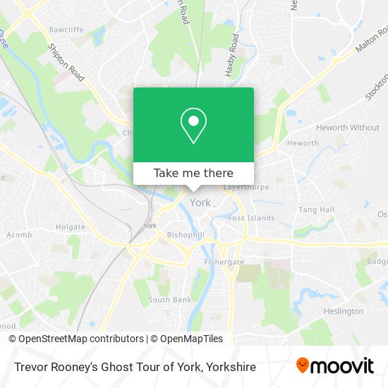 Trevor Rooney's Ghost Tour of York map