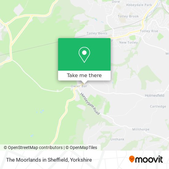The Moorlands in Sheffield map