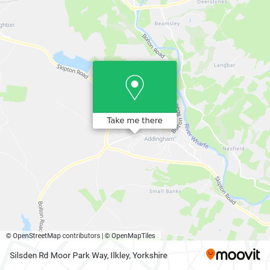 Silsden Rd Moor Park Way, Ilkley map
