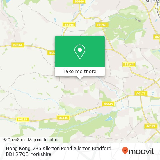 Hong Kong, 286 Allerton Road Allerton Bradford BD15 7QE map