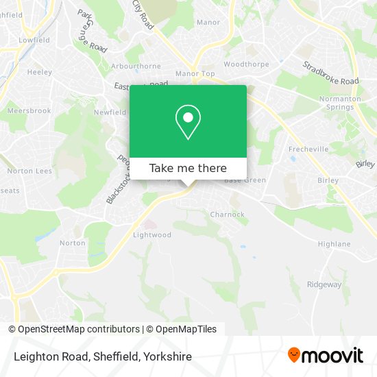 Leighton Road, Sheffield map