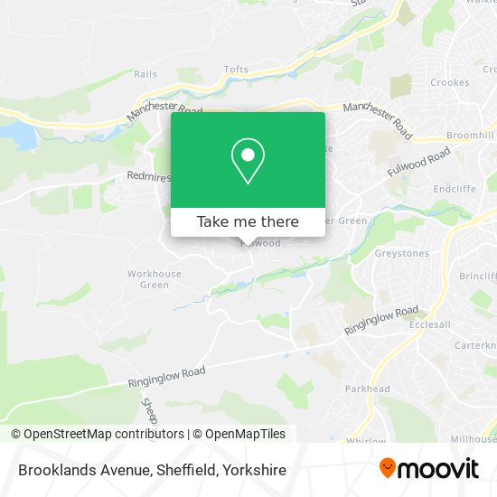 Brooklands Avenue, Sheffield map