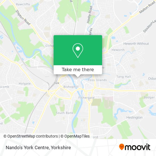 Nando's York Centre map